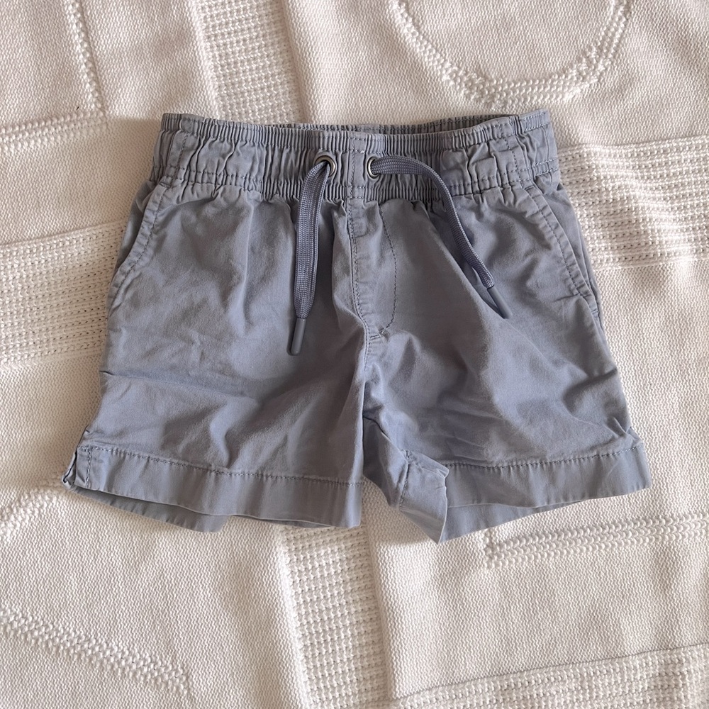 J.Crew Crewcuts Boys Dock Shorts Size 2 light blue Pull-On Drawstring Shorts
